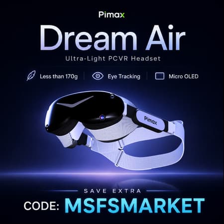 Sponsored ad for Pimax VR headsets