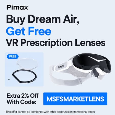 Sponsored ad for Pimax VR headsets
