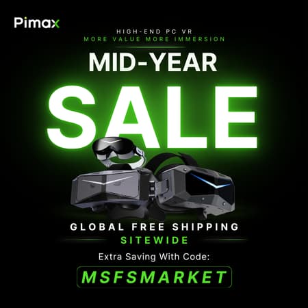 Sponsored ad for Pimax VR headsets