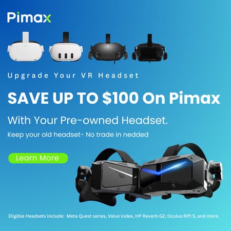 Sponsored ad for Pimax VR headsets